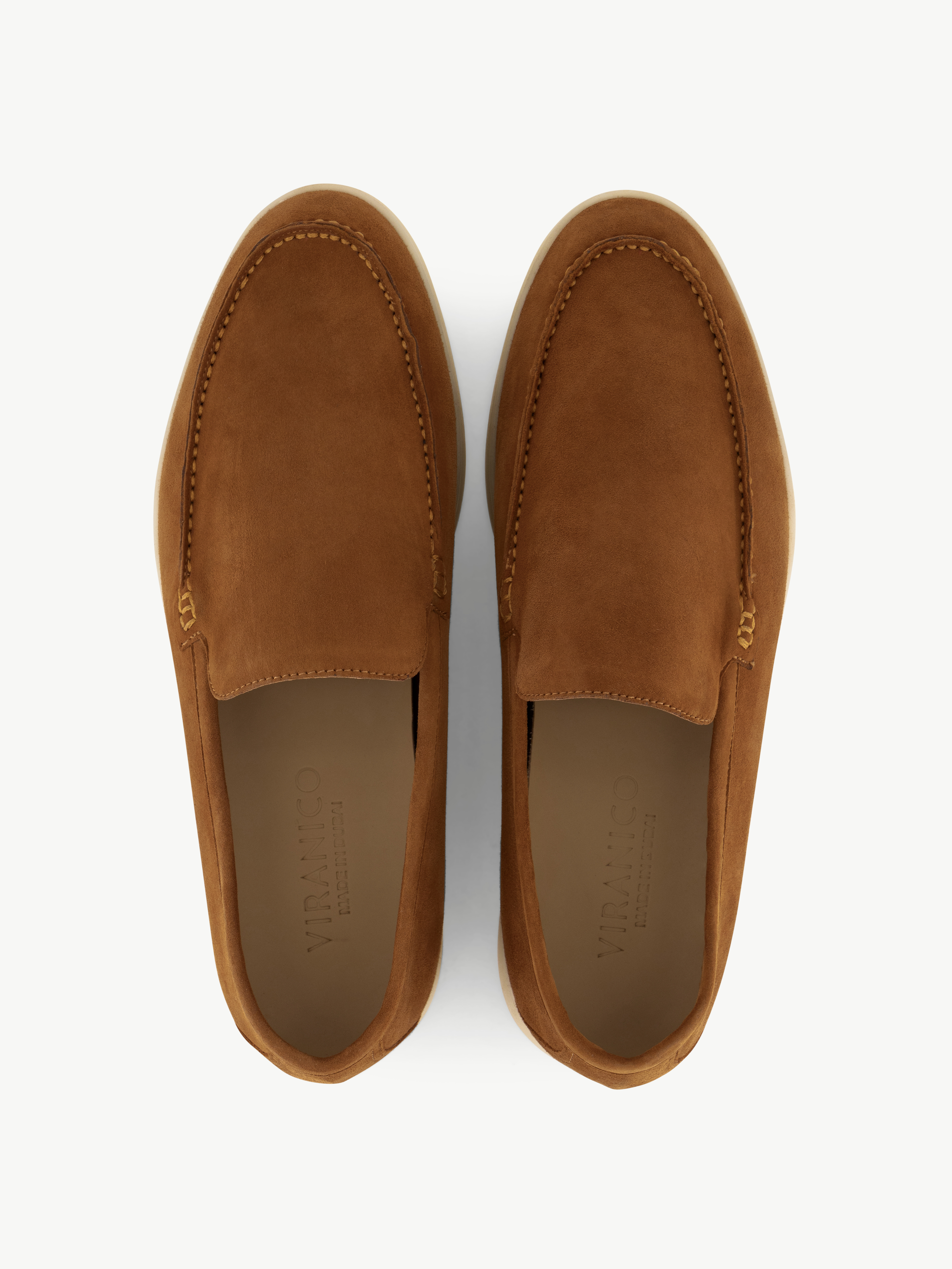 Suede Loafer Caramel Femme