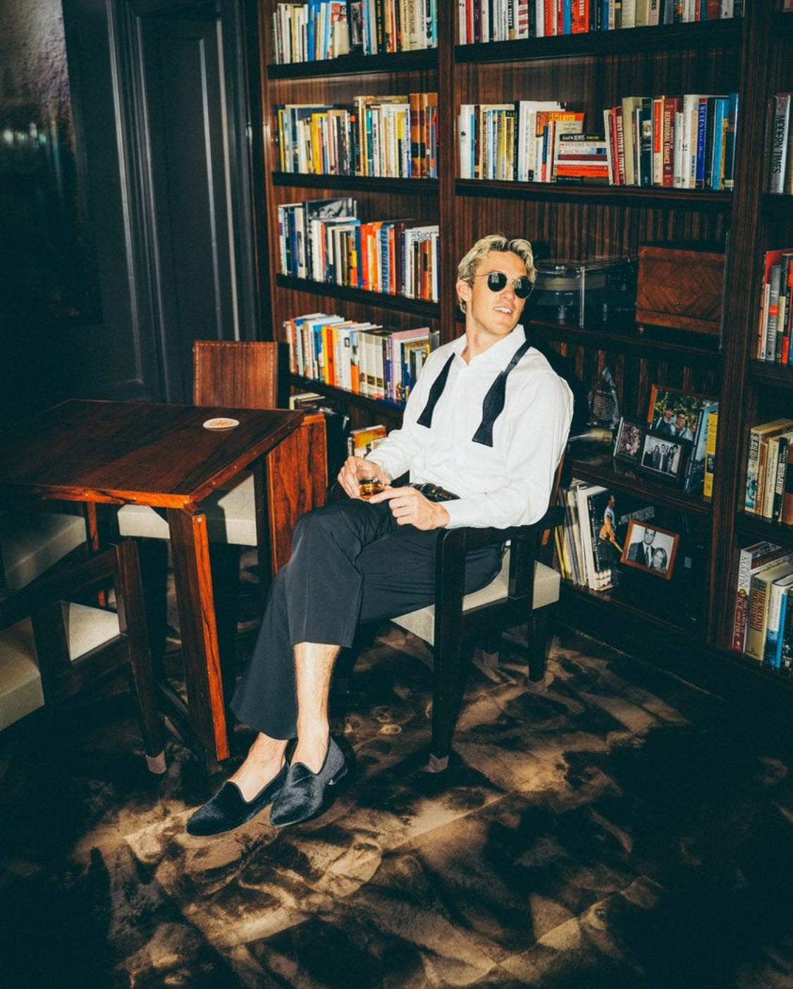 Marco Black Velvet Slipper