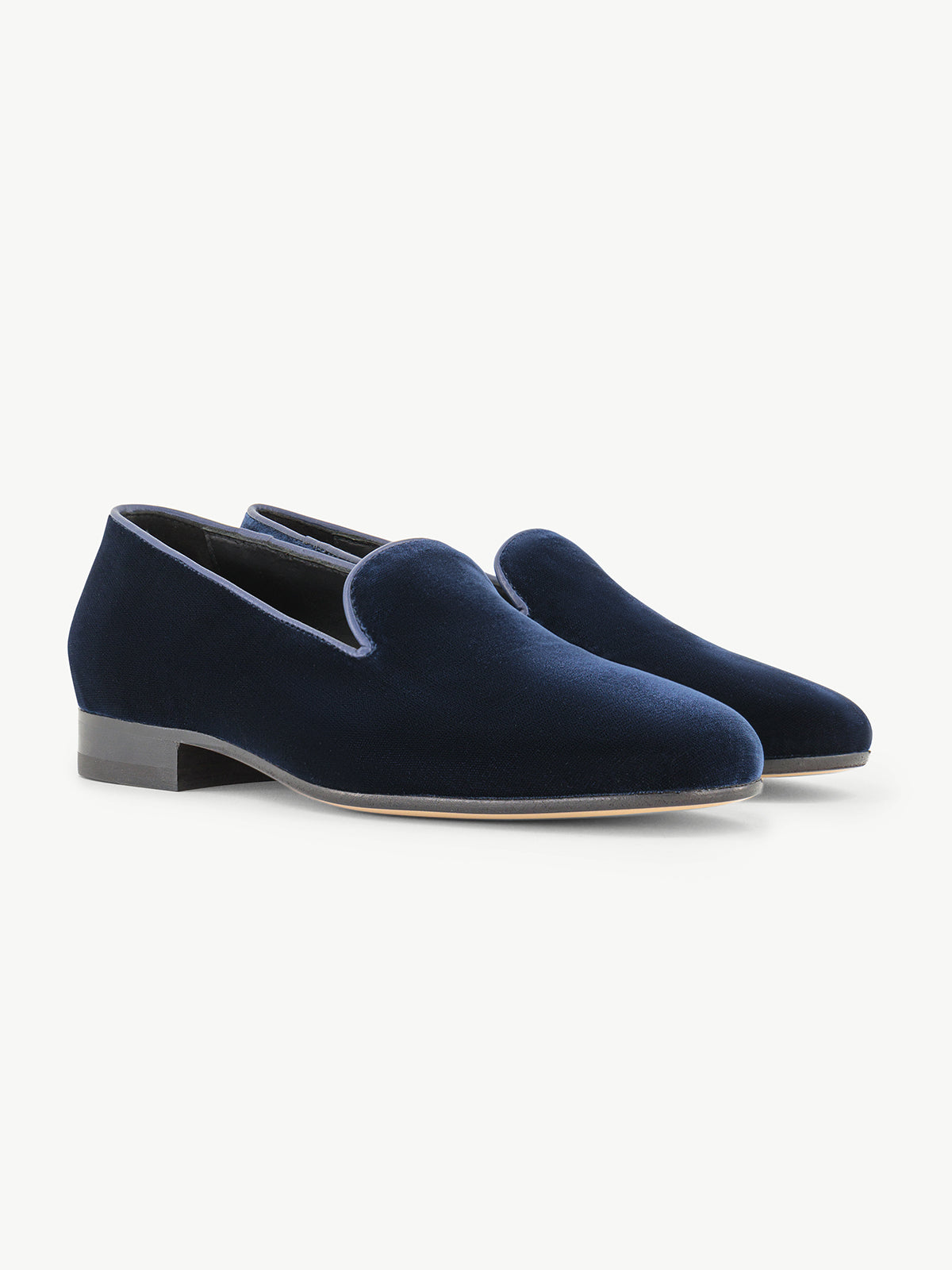 Navy Velvet Slipper