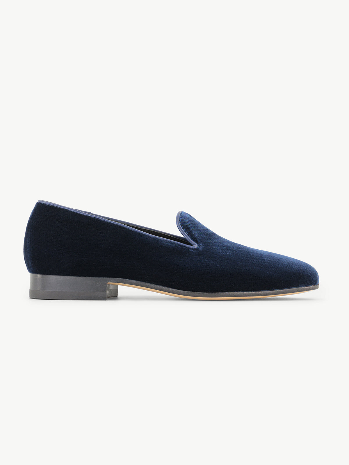 Navy Velvet Slipper