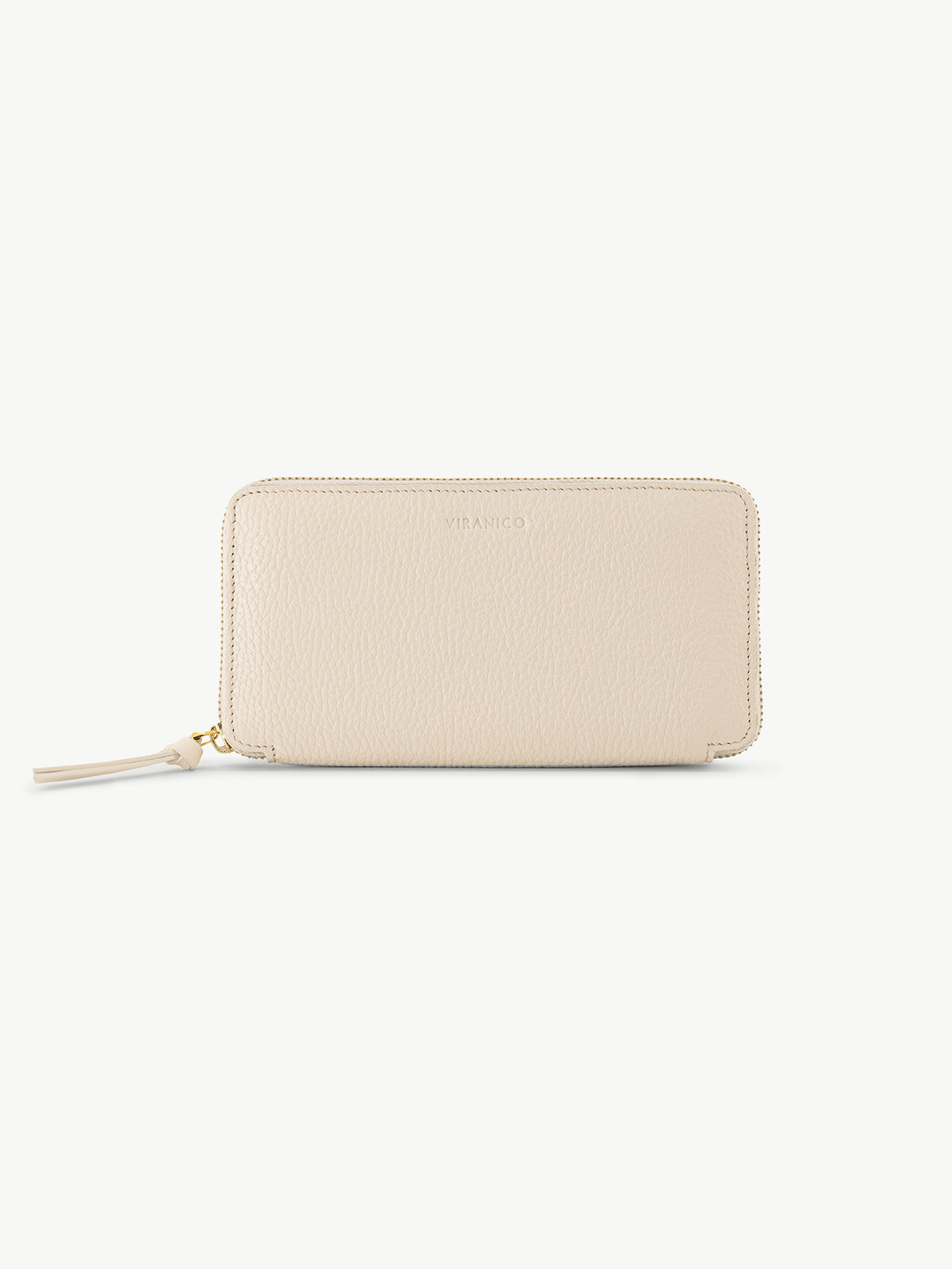 Beige Zipper Wallet