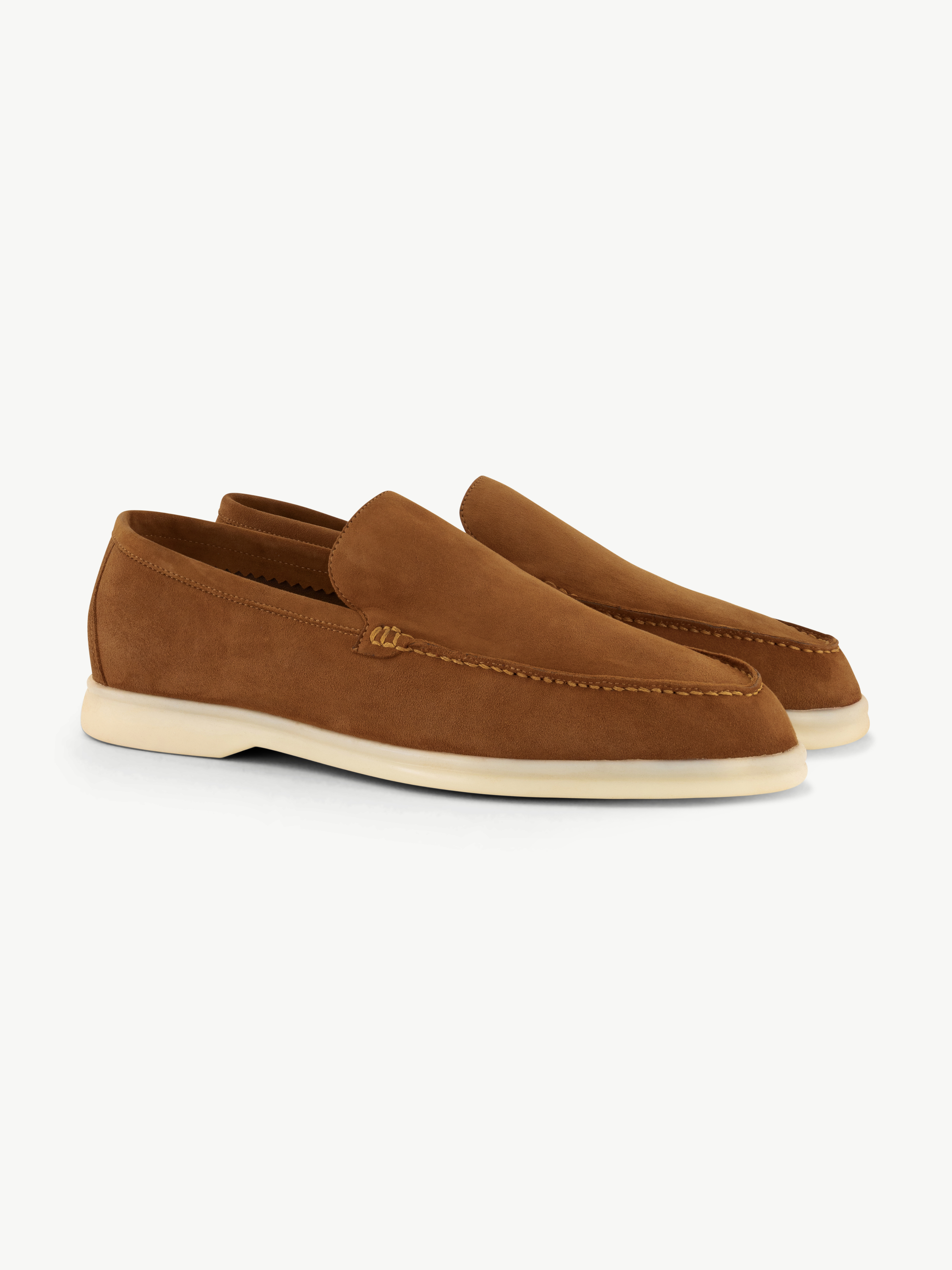 Suede Loafer Caramel Femme