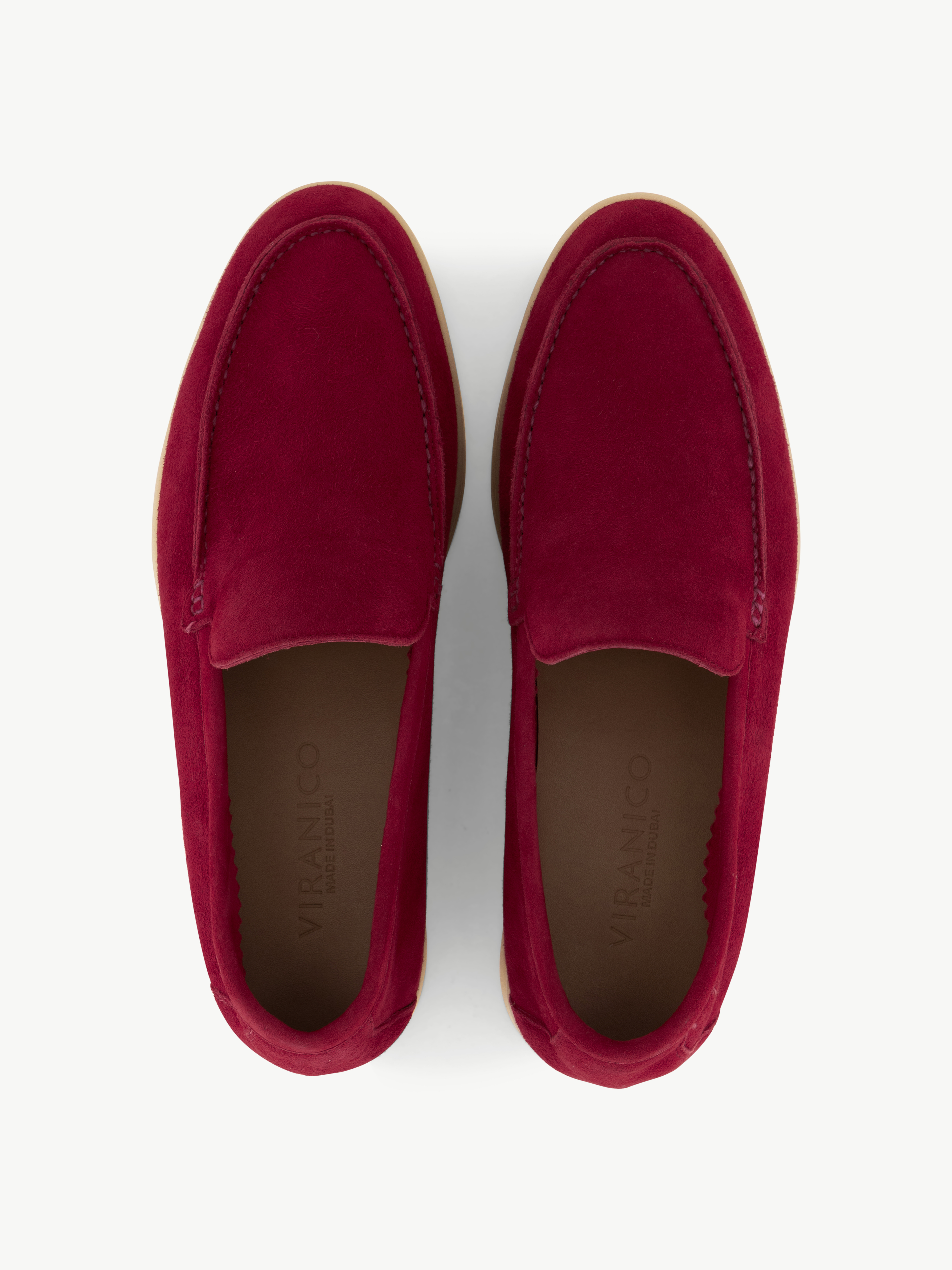 Suede Loafer Bold Burgundy